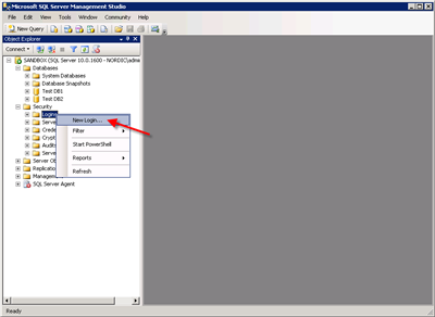 setting up a backup user account in SQL 