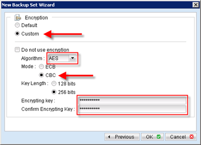 how to encrypt Microsoft SQL server database backup